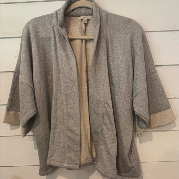 LOFT NWT Gray Shrug Sweater with Elegant Draping - Picture 1 of 11
